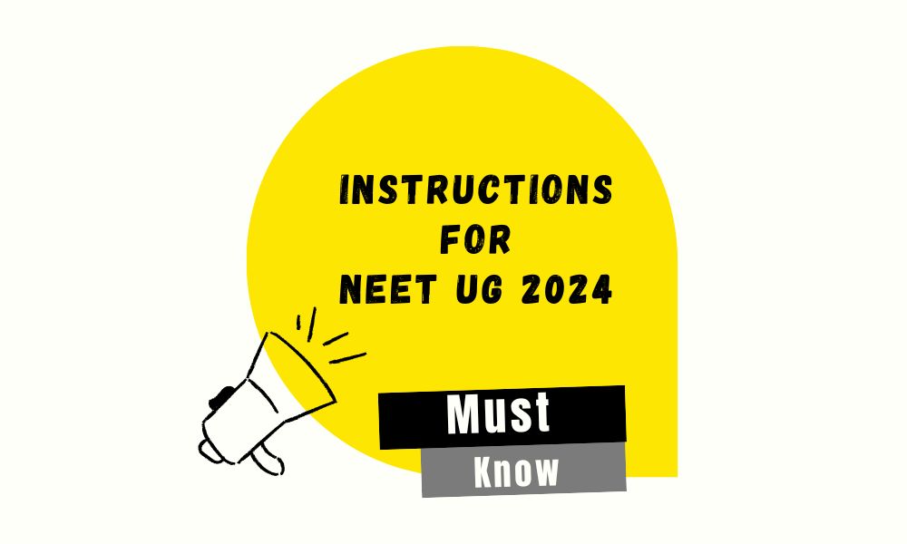 Instructions for NEET 2024 exam