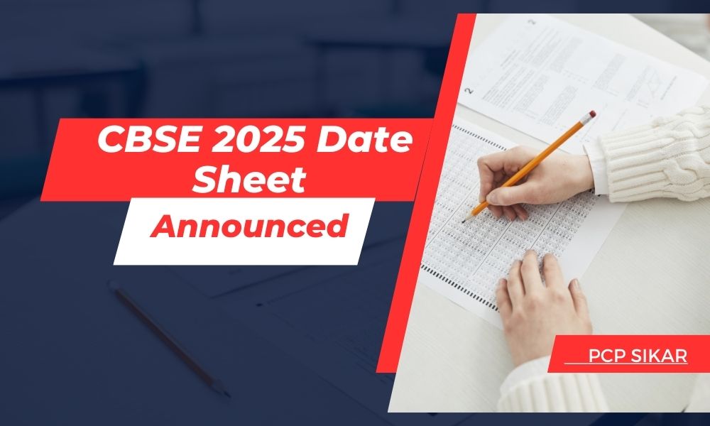 CBSE 2025 Date Sheet for 10th & 12th