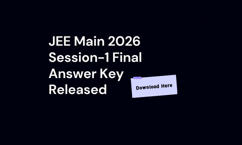 JEE Mains 2026 Session-1 Final Answer Key