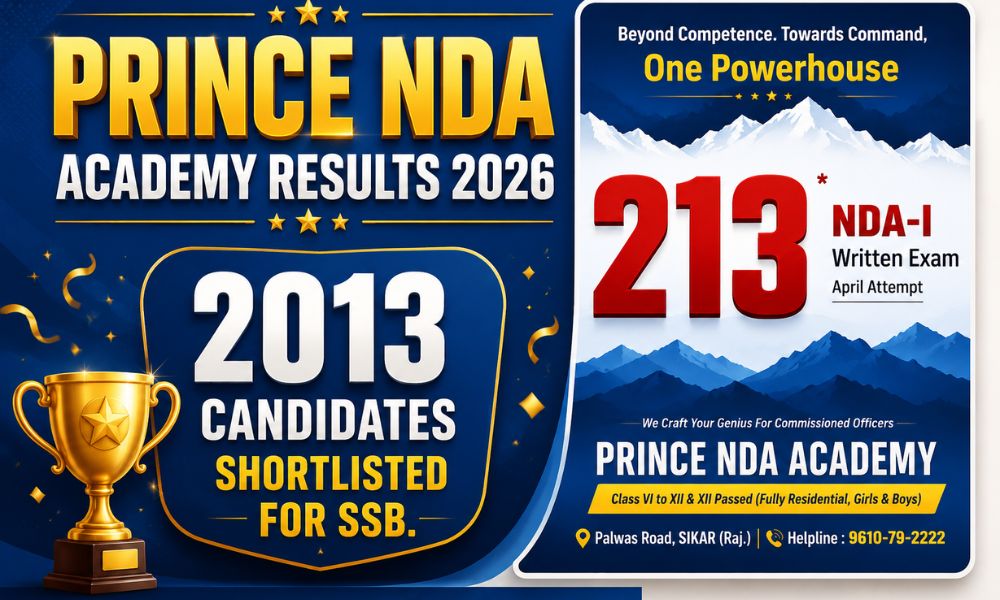 Prince NDA Academy Result 2026: 213 Selections